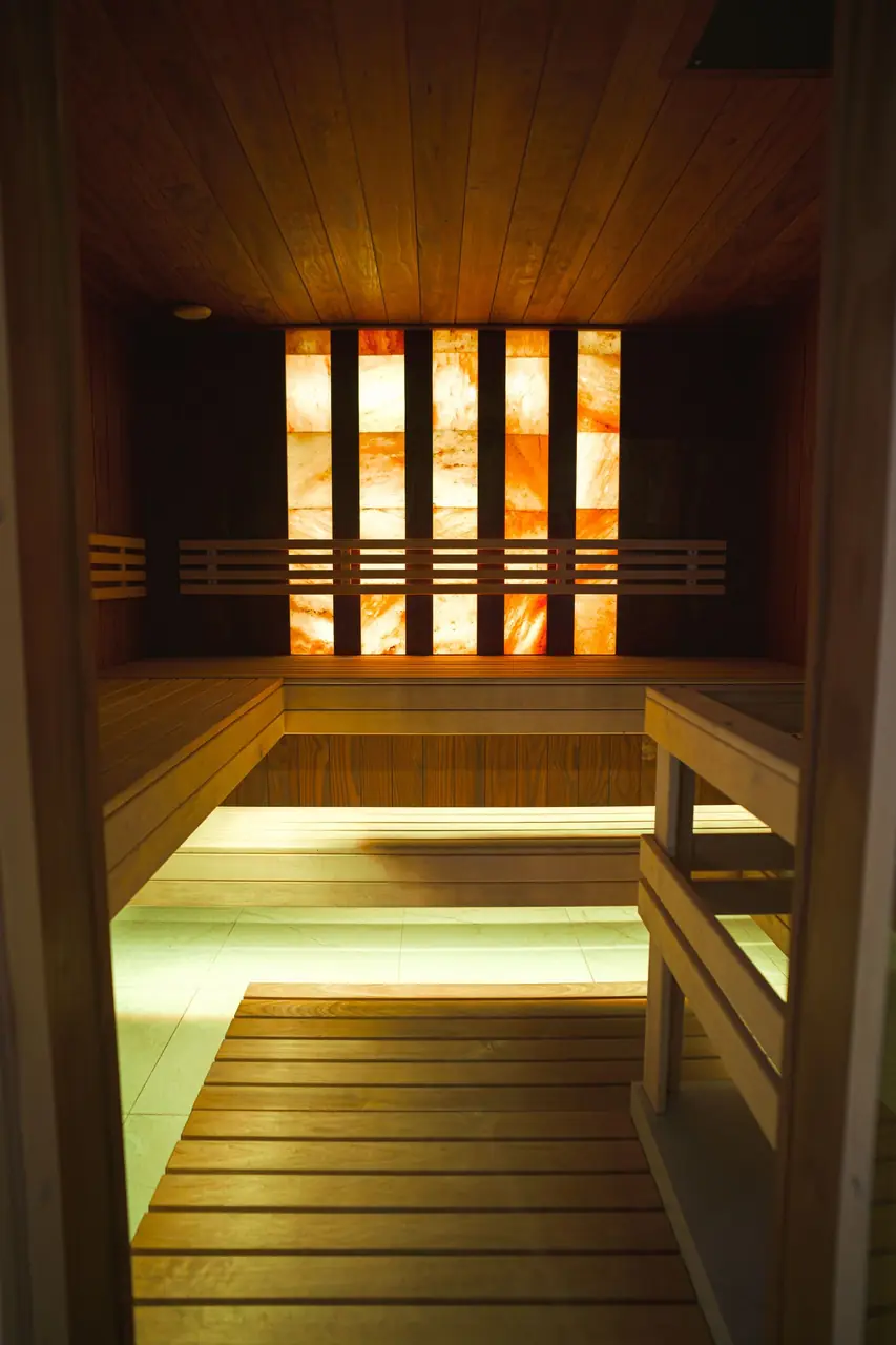 Traditional cedar sauna