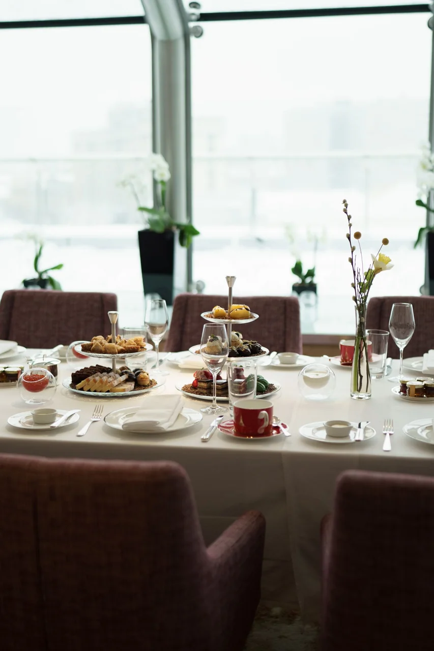 Sophisticated dessert presentation