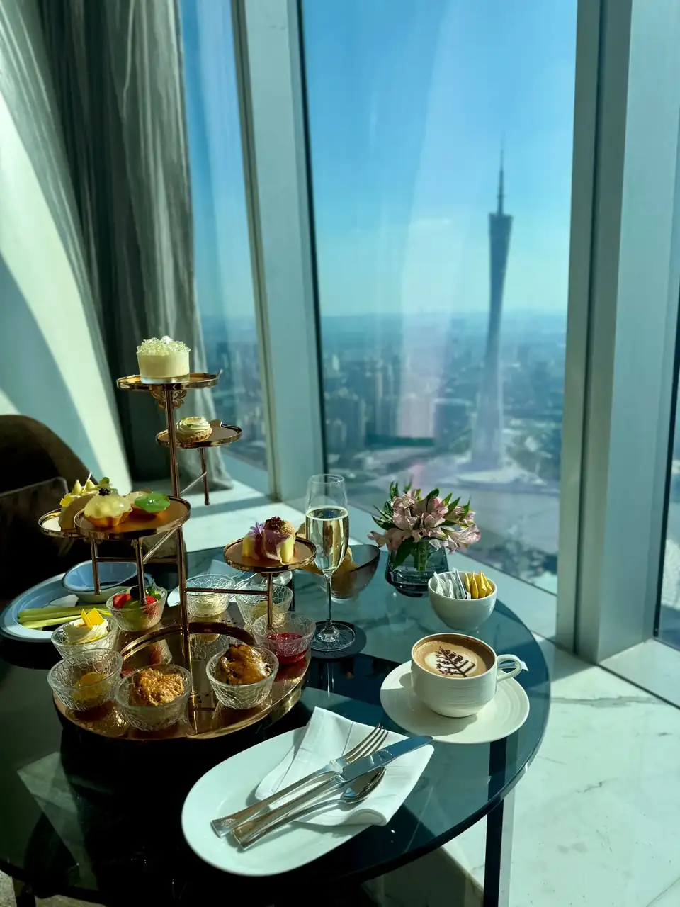 Afternoon tea with a view