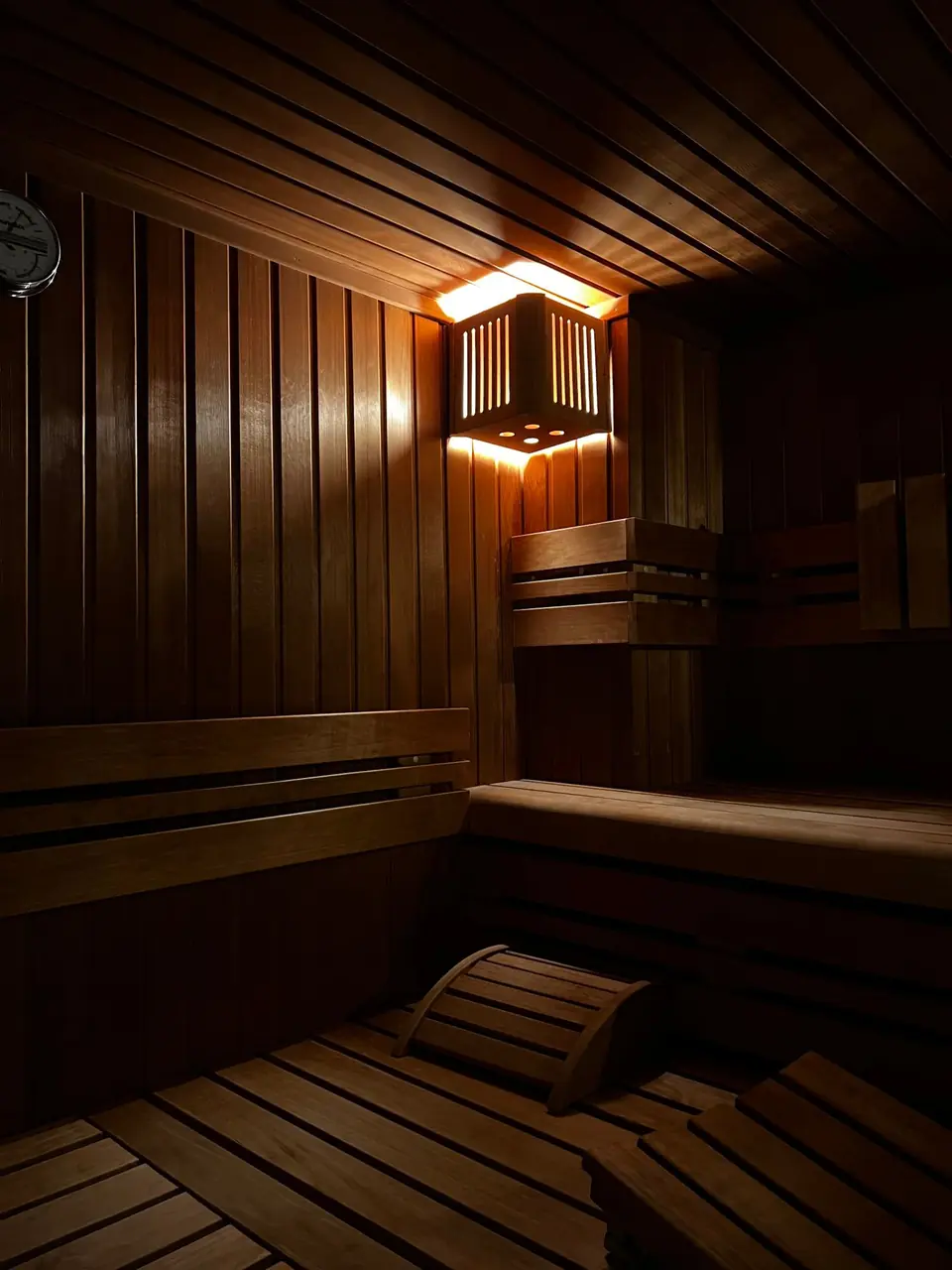 Inviting sauna room